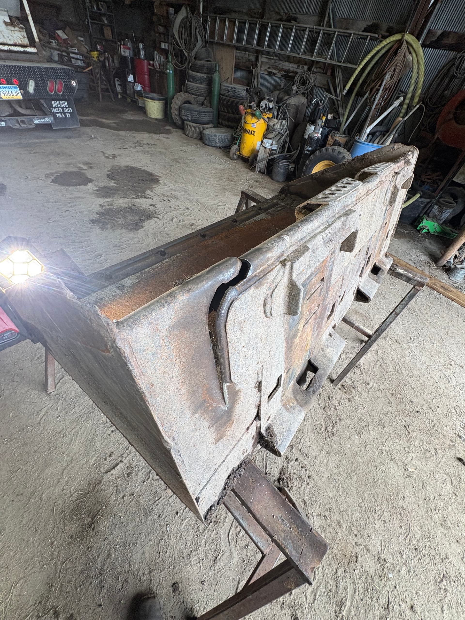 Loader Bucket Crack Repair and Attachment Point Rebuild in Salina image