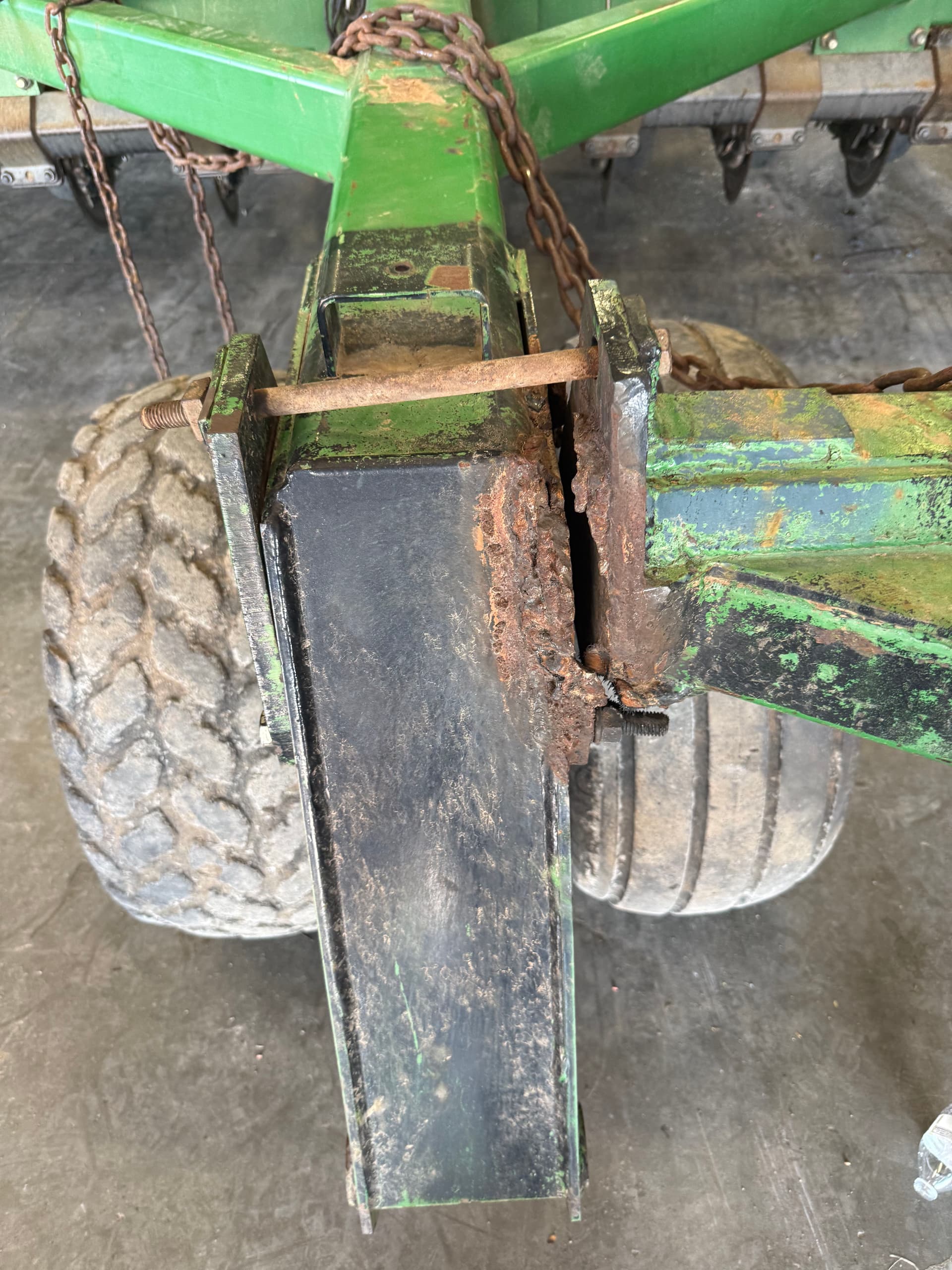 Drill Tandem Hitch Repair and Reinforcement on a John Deere image
