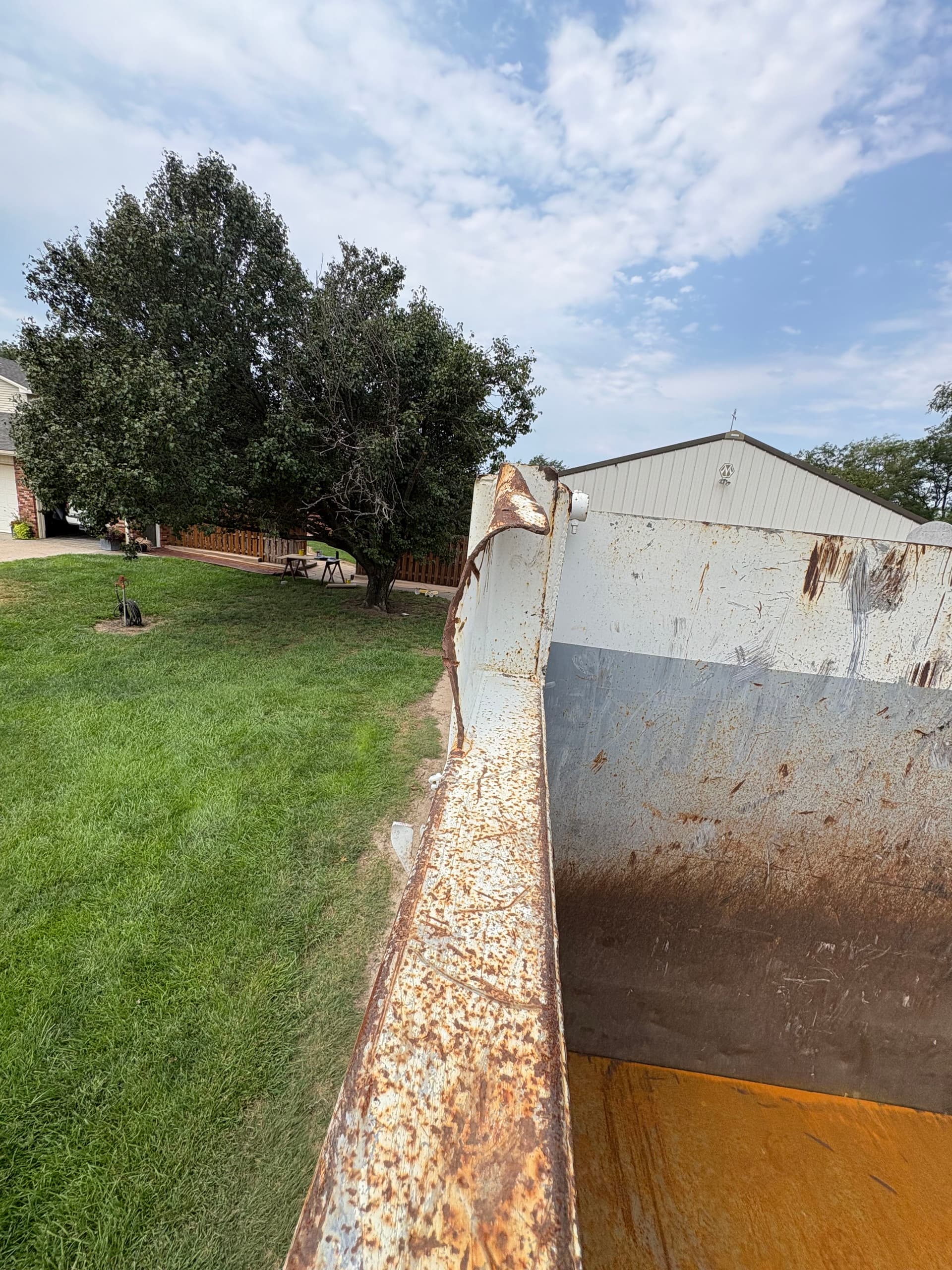 Gallery photos for Railroad Dump Truck Tarp Bracket and Crack Repair for Central State: Image #2